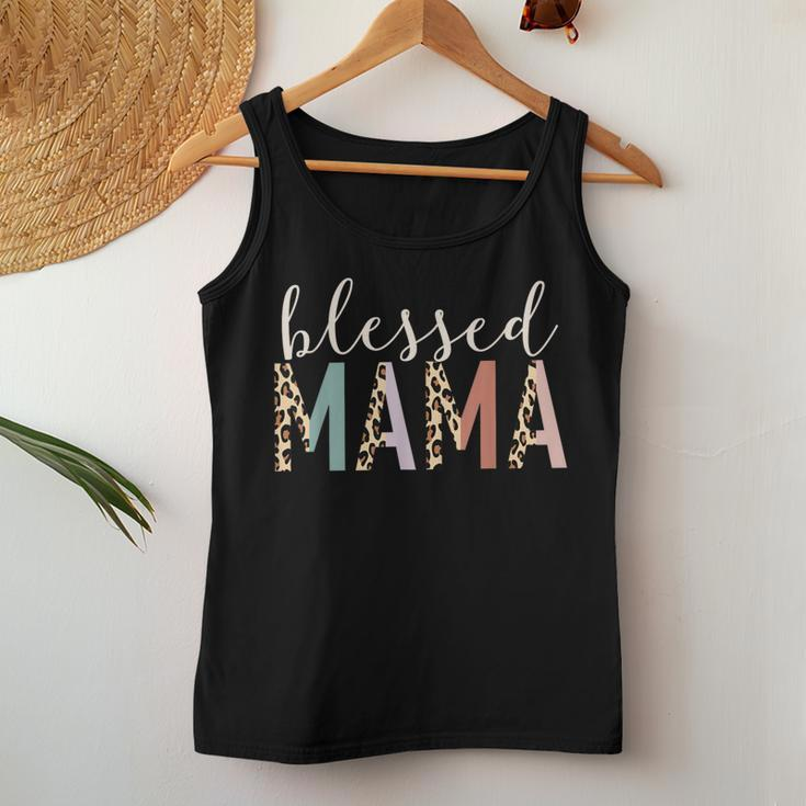 Blessed Mama Cute Leopard Print Women Tank Top Personalized Gifts