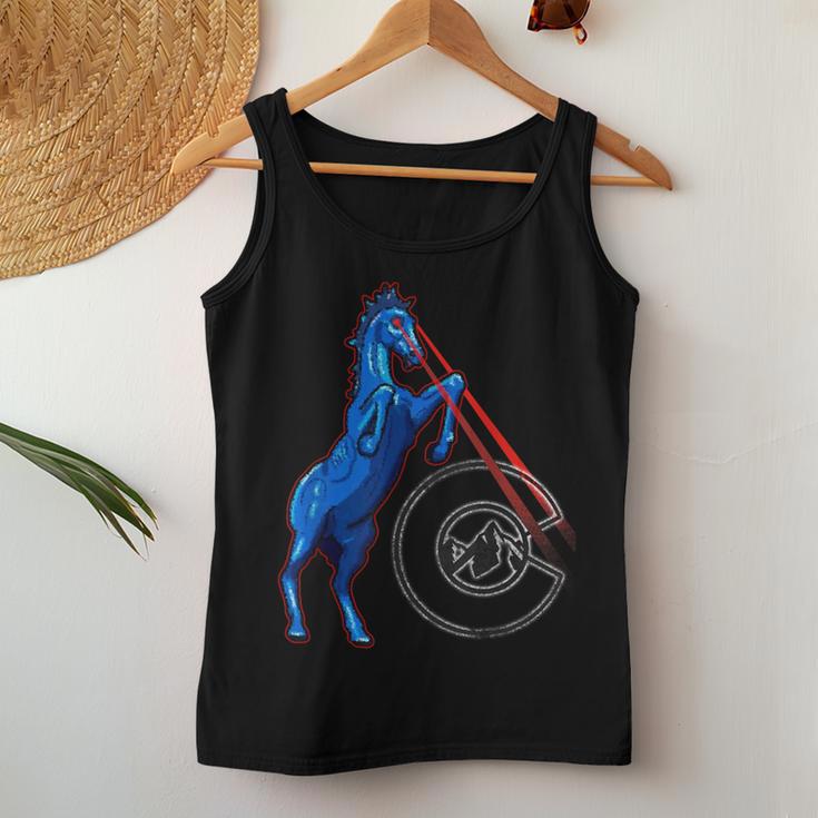 Blucifer Denver Airport Creepy Horse Women Tank Top Unique Gifts