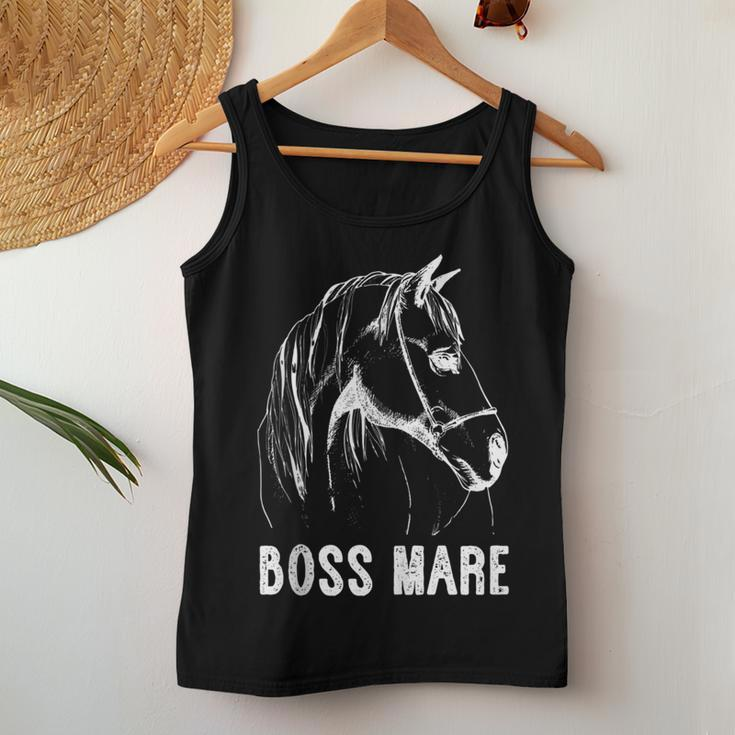 Boss Mare Horseback Riding Equestrians Horse Women Women Tank Top Unique Gifts