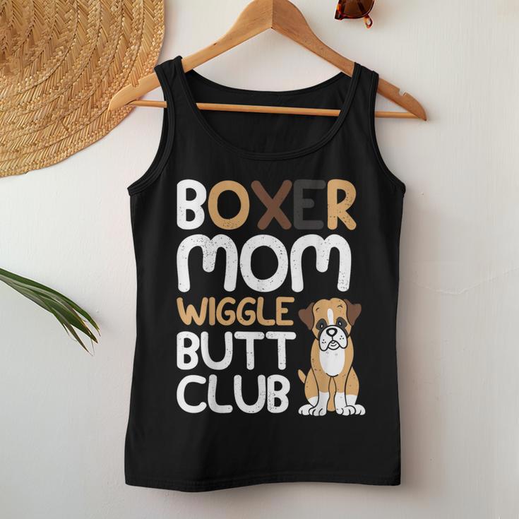 Boxer Mom Wiggle Butt Club Boxer Dog Women Tank Top Unique Gifts