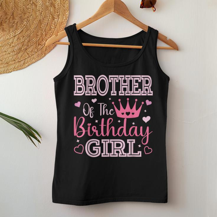 Brother Of The Birthday Girl Cute Pink Matching Family Party Women Tank Top Unique Gifts