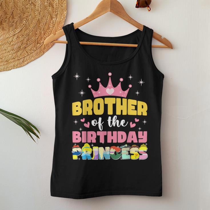 Brother Of The Birthday Princess Girl Matching Family Women Tank Top Unique Gifts