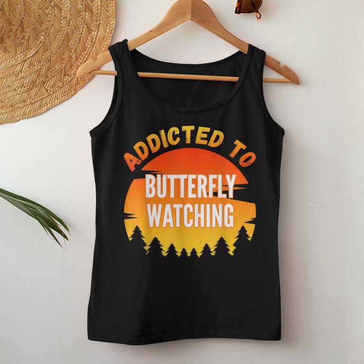 Butterfly Watching Addicted To Butterfly Watching Women Tank Top Unique Gifts