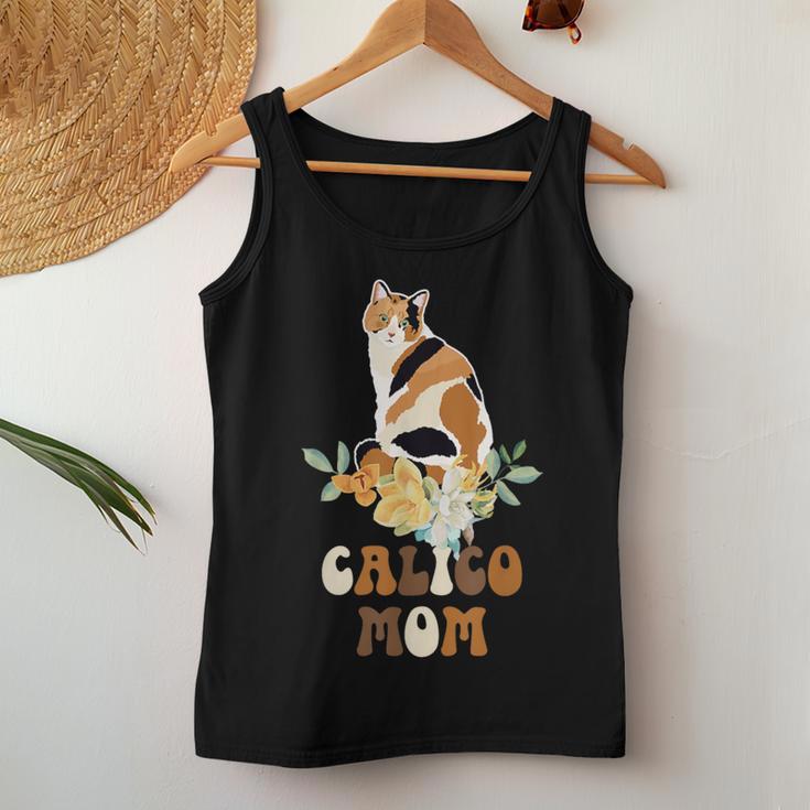 Calico Cat Mom Flowers Calico Cat Owner Calico Cat Girl Women Tank Top Unique Gifts