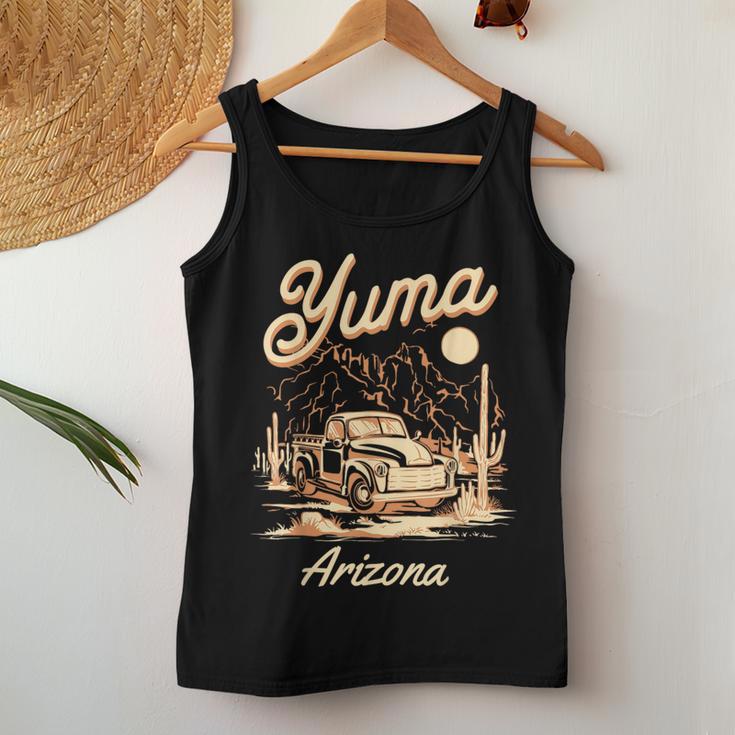 Camión Yuma Arizona Cactus Recuerdo Del Desierto Camiseta sin mangas para mujer Regalos divertidos