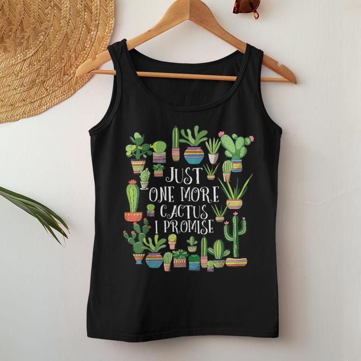 Camisa De Cactus Just One More Camisa De Cactus Amante De Las Plantas Cactus Camiseta sin mangas para mujer Regalos divertidos