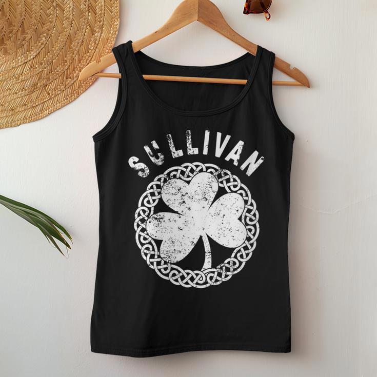 Celtic Theme Sullivan Irish Family Name Women Tank Top Funny Gifts