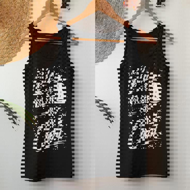 Chat Fille La Vie Est Meilleure Avec Un Chat Women Tank Top Cadeaux drôles