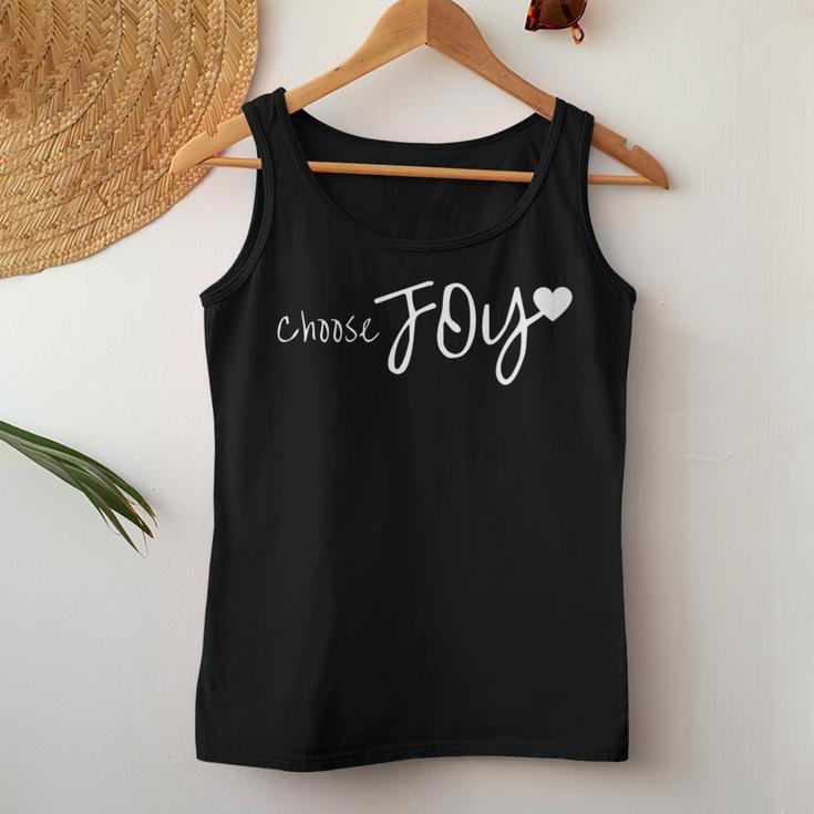 Choose Joy Heart Inspirational Motivational Women Tank Top Unique Gifts