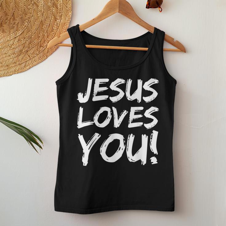 Christian Evangelism For Jesus Loves You Tank Top Frauen Lustige Geschenke