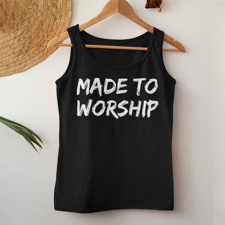 Christian Quote Bible Verse Saying Made To Worship Women Tank Top Unique Gifts