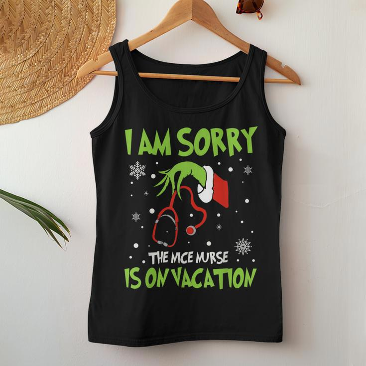 Christmas I Am Sorry The Nice Nurse Is On Vacation Women Tank Top Unique Gifts
