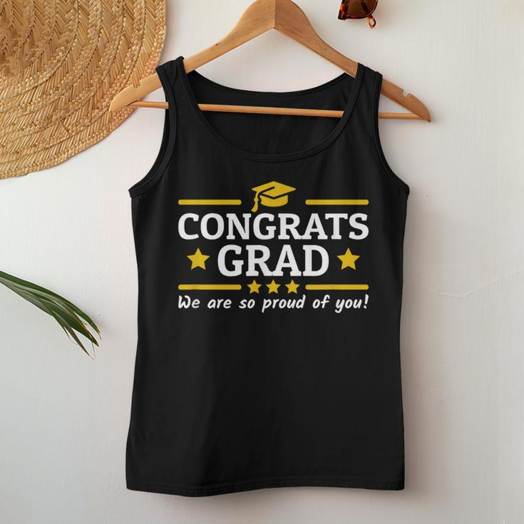 Congrats Grad Proud Mom Dad Of A 2022 Graduate Graduation Women Tank Top Unique Gifts