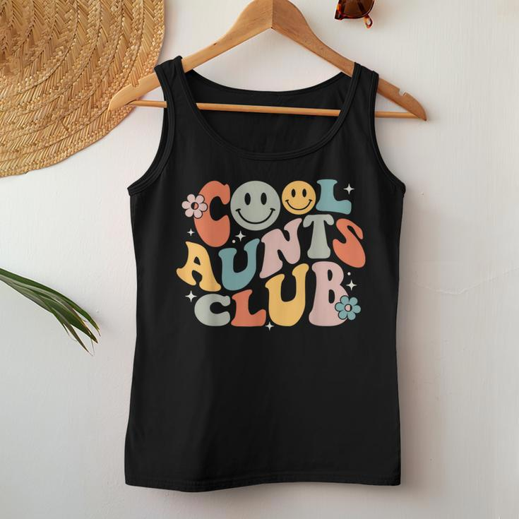 Cool Aunts Club Groovy Retro Smile Aunt Auntie Mother's Day Women Tank Top Funny Gifts