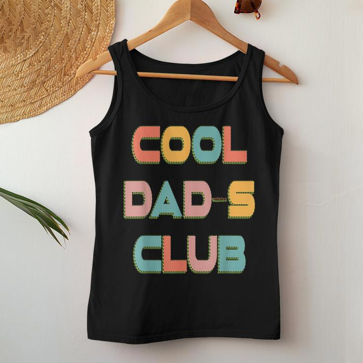 Cool Dads Club Retro Groovy Dad Father's Day Women Tank Top Unique Gifts