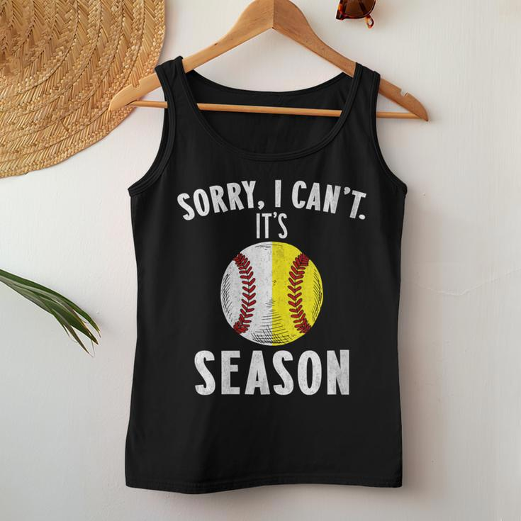 Cool Softball Mom Baseball Sorry I Can't Its Baseball Season Women Tank Top Unique Gifts
