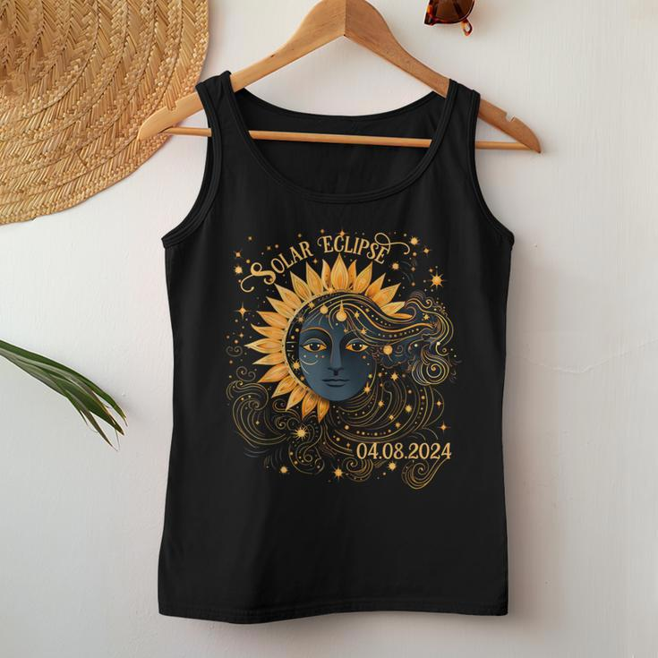 Cosmos Girl Total Solar Eclipse Watching April 8 2024 Women Tank Top Unique Gifts