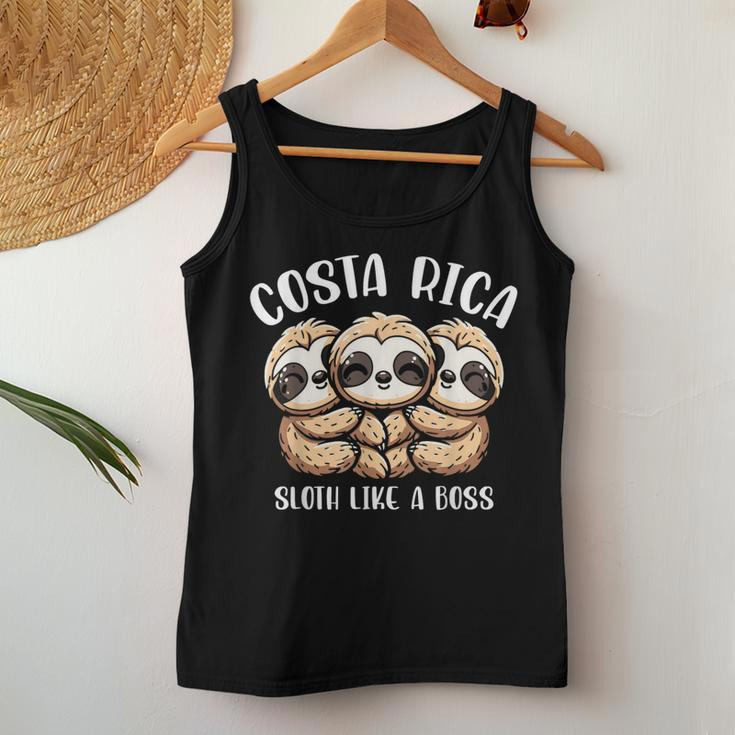 Costa Rica Sloth Like A Boss Costa Rican Travel Vacation Women Tank Top Unique Gifts