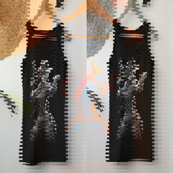 Cowgirl Gunslinger Wild West Six Shooter Western Item Women Tank Top Personalized Gifts