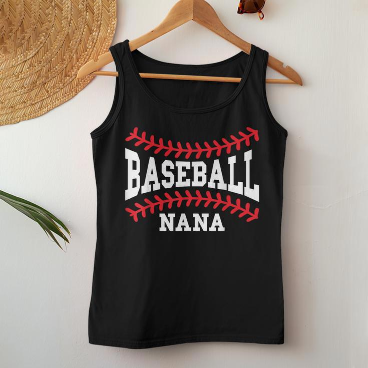 Cute Baseball Nana Laces Little League Grandma Women's Women Tank Top Funny Gifts