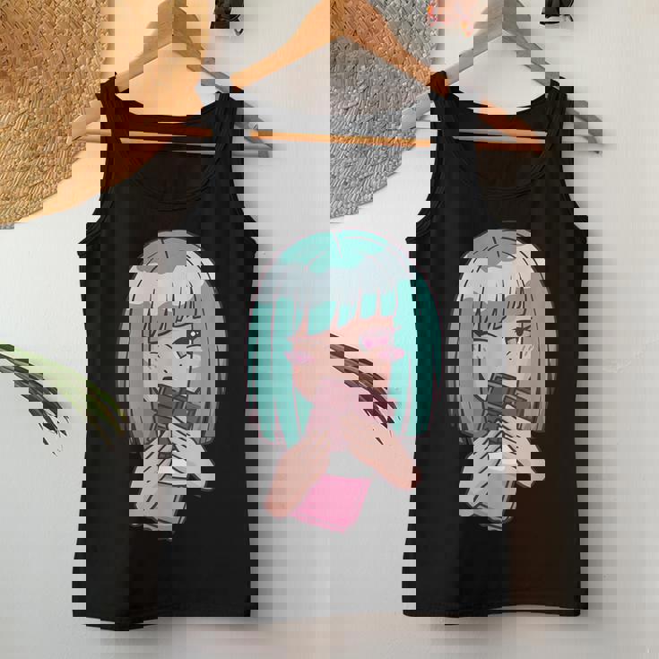 Cute Chocolate Anime Girl Japanese Women Tank Top Personalized Gifts