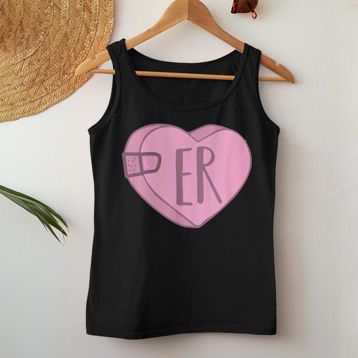 Cute Er Nurse Candy Heart For Valentines Day Scrub Top Women Tank Top Unique Gifts