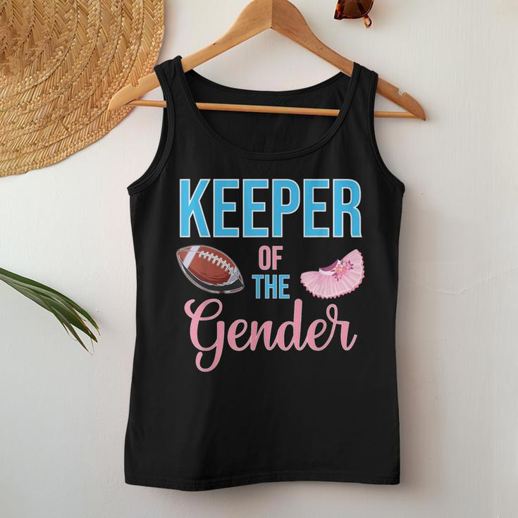 Cute Keeper Of The Gender Touchdowns Reveal For Mom And Dad Women Tank Top Funny Gifts