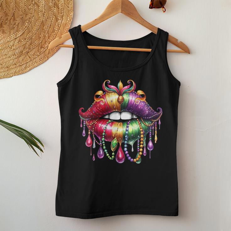 Cute Lips Mardi Gras For Girls Carnival Party Women Tank Top Funny Gifts
