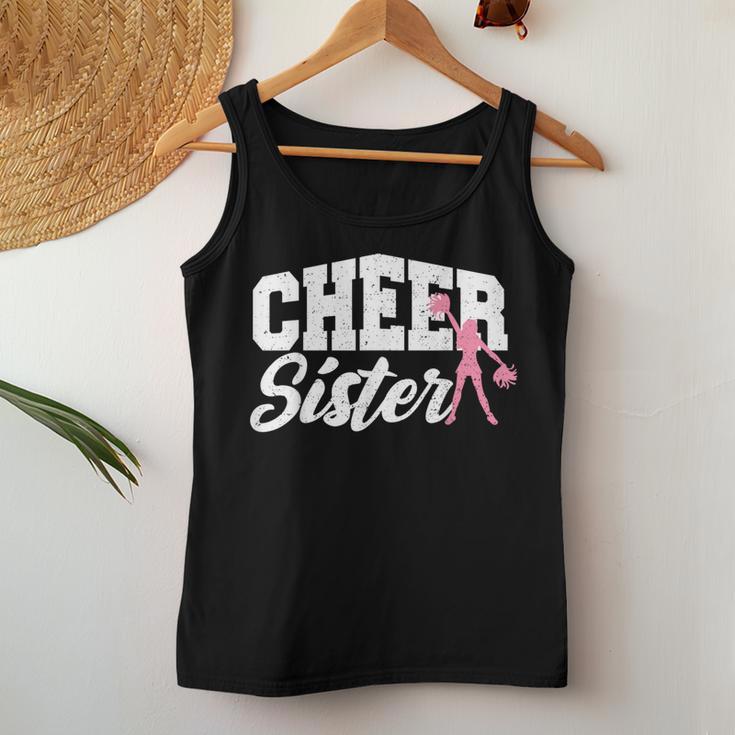 Cute Sister Cheer Sister Cheerleading Women Tank Top Unique Gifts