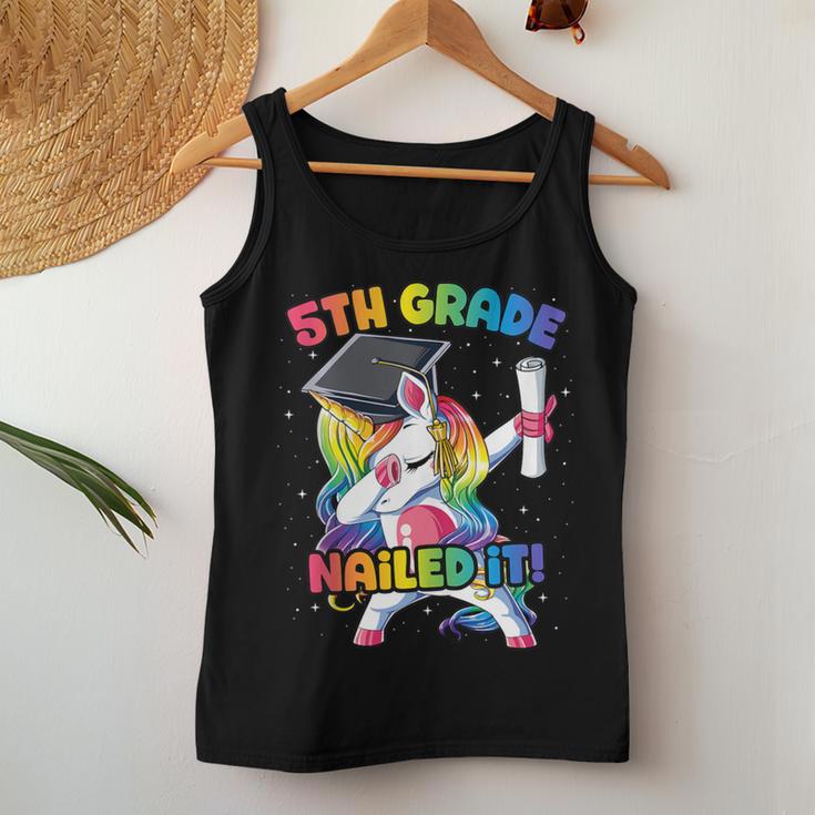 Dabbing 5Th Grade Unicorn Graduation Class Of 2021 Nailed It Women Tank Top Unique Gifts