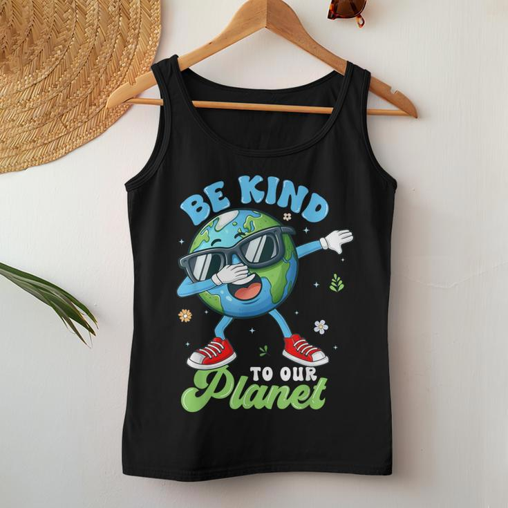 Dabbing Earth Be Kind To Our Planet Happy Earth Day 2024 Women Tank Top Funny Gifts