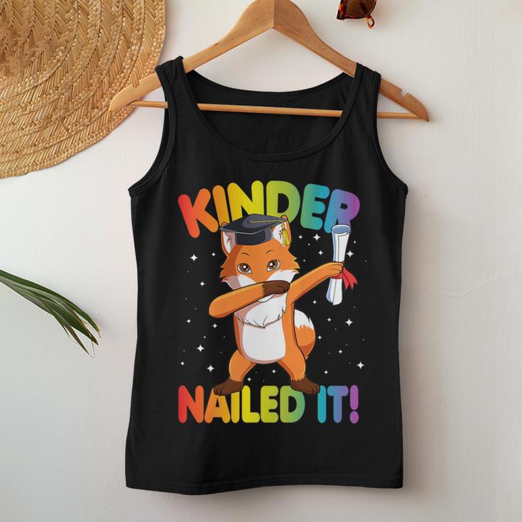 Dabbing Kindergarten Fox Graduation Class Of 2020 Boys Girls Women Tank Top Unique Gifts