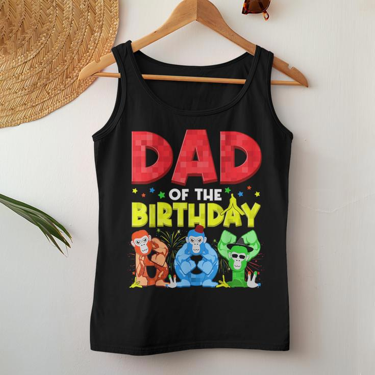 Dad And Mom Birthday Boy Gorilla Game Family Matching Women Tank Top Unique Gifts