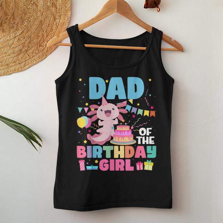 Dad And Mom Of The Birthday Girl Axolotl Family Party Decor Women Tank Top Unique Gifts