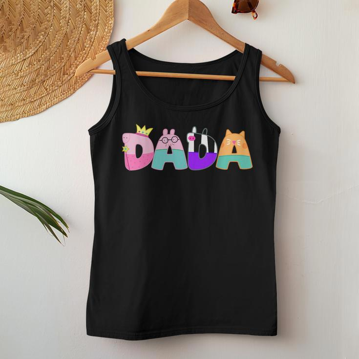 Dad And Mom Dada Birthday Girl Pig Family Party Decorations Women Tank Top Unique Gifts