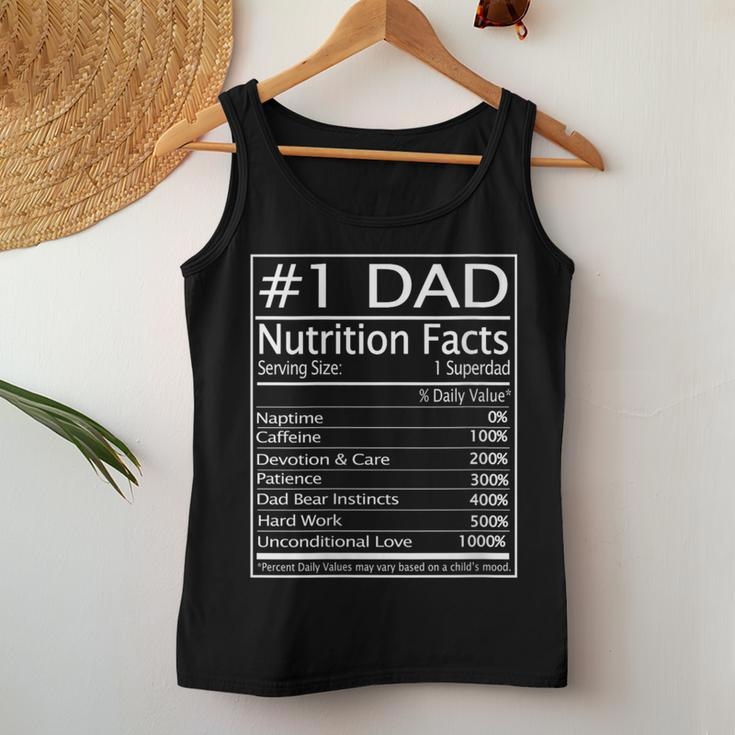 Dad Nutrition Facts Happy Father's Day Matching Proud Dad Women Tank Top Unique Gifts