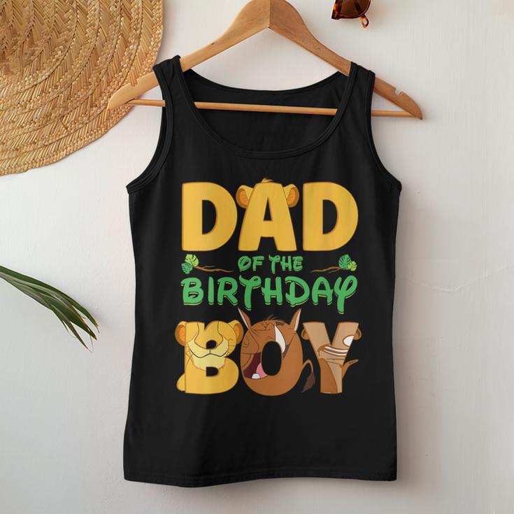 Damen Papa Und Mama Geburtstag Junge Löwe Familie Passende Männeratertag Mit-Ausschnitt Tank Top Frauen Lustige Geschenke