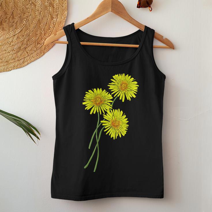 Dandelion & Thistle Bouquet For Yellow Flowers Friends Women Tank Top Unique Gifts