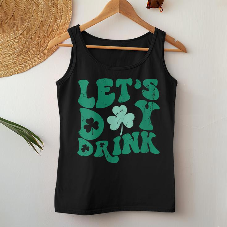 Lets Day Drink Groovy Vintage St Patrick's Day Women's Lucky Women Tank Top Unique Gifts