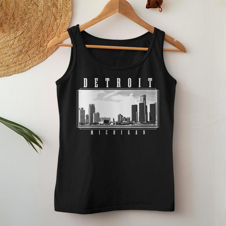 Detroit Skyline Michigan Pride Vintage Detroit Women Tank Top Unique Gifts