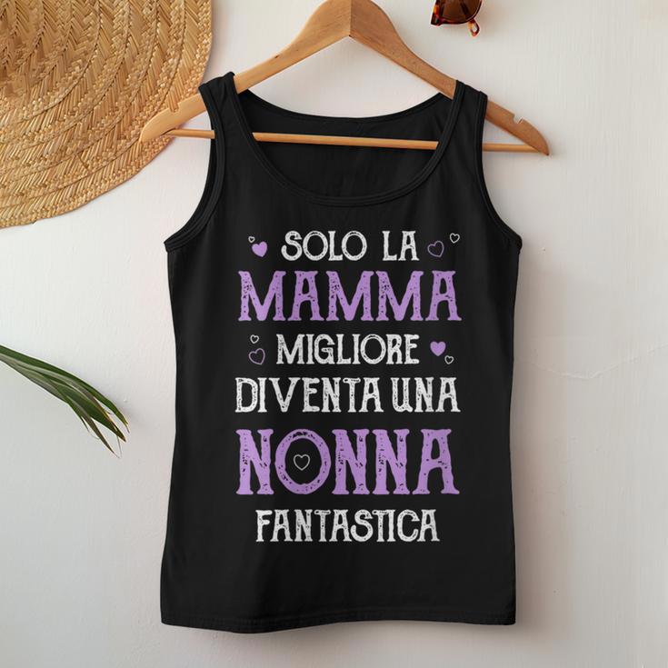 Día De La Madre Y La Abuela Italiana Festa Mamma E Nonna Cuello Camiseta sin mangas para mujer Regalos divertidos