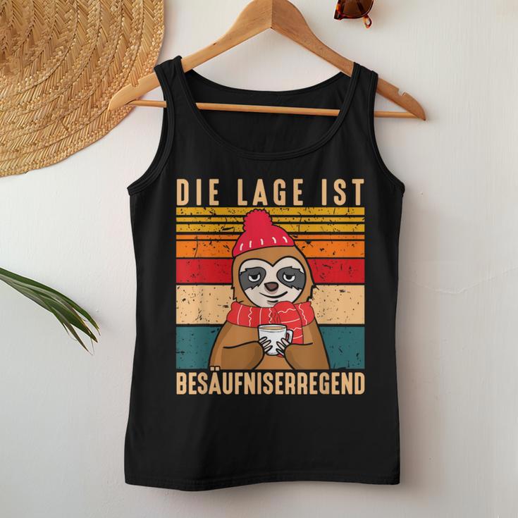 Die Lage Ist Besaufniserregend Sloth Punch Tank Top Frauen Lustige Geschenke