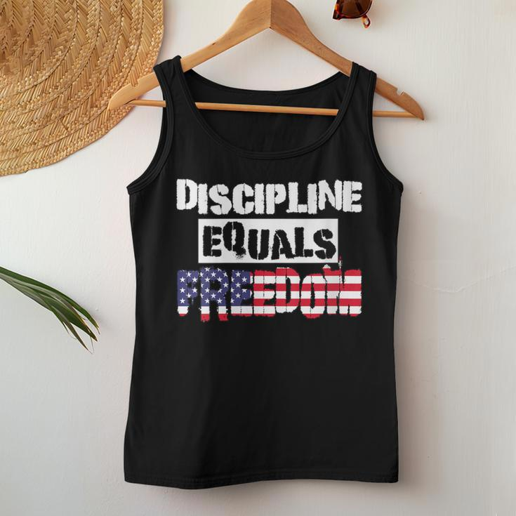 Discipline Is Equal To Freedom American Flag Patriot Women Tank Top Unique Gifts