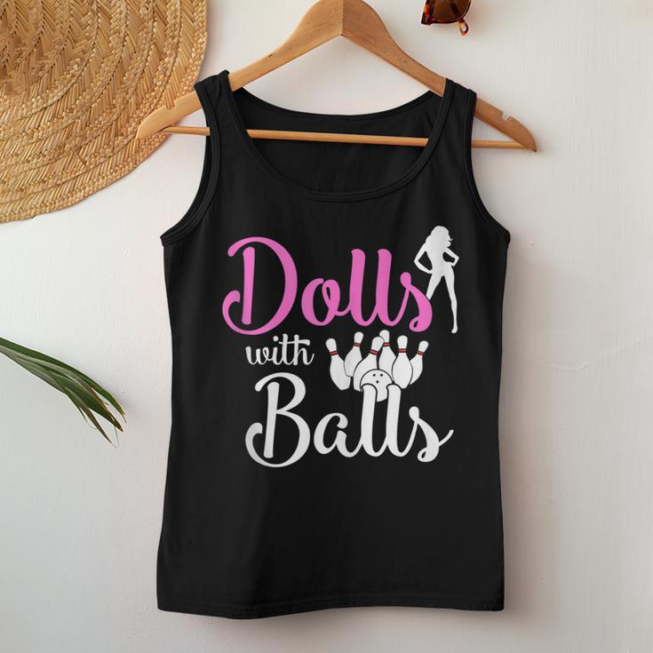 Dolls With Balls Bowling Girls Trip Team Bowler Women Tank Top Unique Gifts