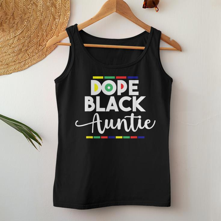Dope Black Auntie Black Aunt African Afro Black Queen Women Tank Top Unique Gifts