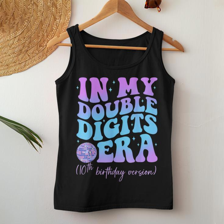 In My Double Digits Era 10Th Birthday Version Groovy Retro Women Tank Top Funny Gifts
