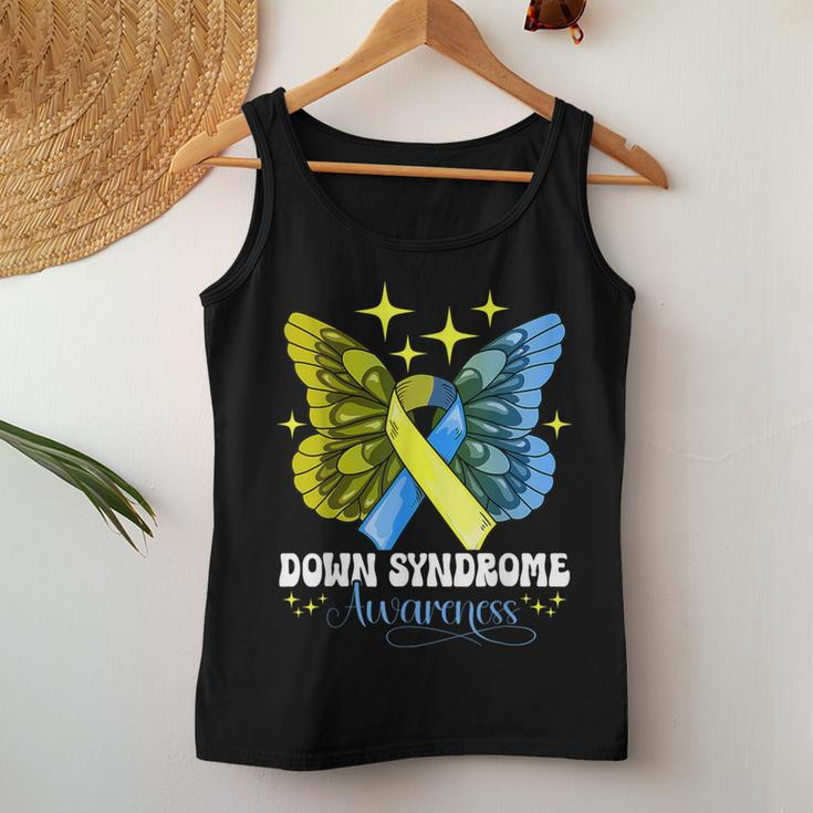 Down Syndrome Awareness Butterfly Down Syndrome Support Women Tank Top Funny Gifts