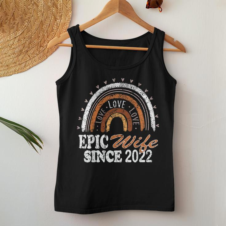 Epic Wife Since 2022 Rainbow Wedding Anniversary Vintage Women Tank Top Unique Gifts