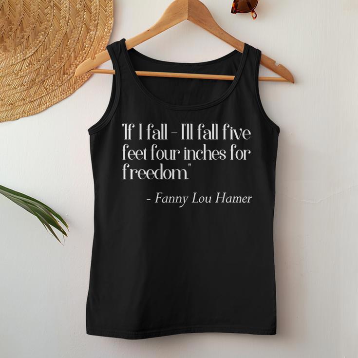 If I Fall I'll Fall For Freedom Fanny Lou Hamer Women Tank Top Unique Gifts