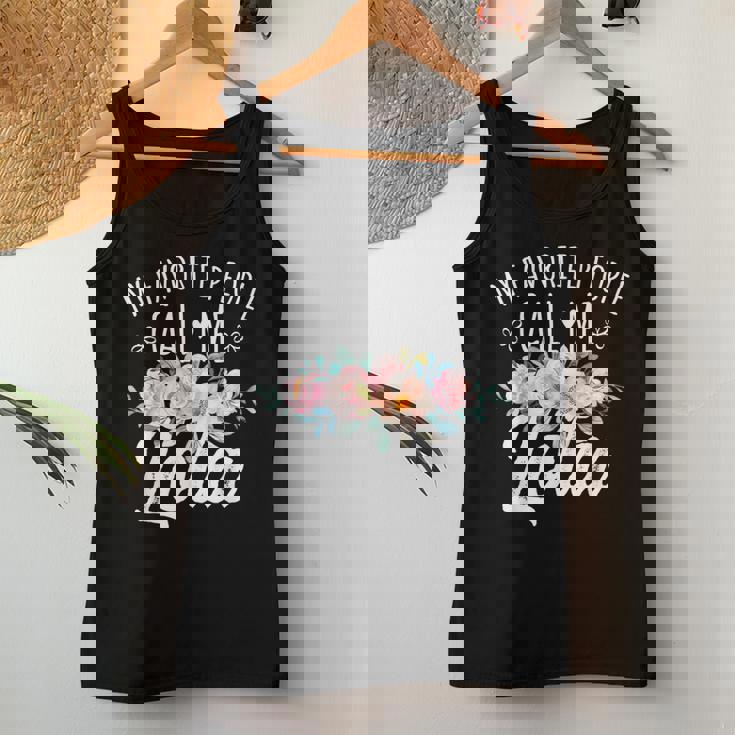 My Favorite People Call Me Lola Floral Birthday Lola Women Tank Top Personalized Gifts